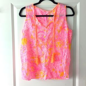 Lilly Pulitzer Size M Tassel Accent Tank